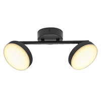 LEDVANCE DECOR Spot Moon Lampada da soffitto nera, 2 Spots, 10.5W