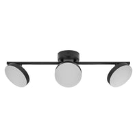 OSRAM DECOR Spot Moon lampada da soffitto nera, 3 faretti, 16W