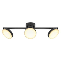 LEDVANCE DECOR Spot Moon Lampada da soffitto nera, 3 Spots, 16W
