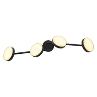 LEDVANCE DECOR Spot Moon Lampada da soffitto nera, 4 Spots, 21W