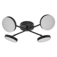 LEDVANCE DECOR Spot Moon Lampada da soffitto nera, 4 Spots Cross, 21W