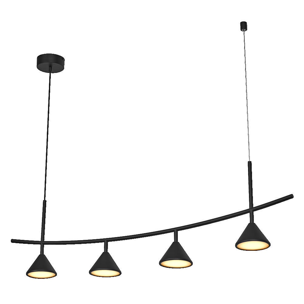 LEDVANCE DECOR Fuji Lampada a sospensione Linear 4er Lampadario 16W 930 Nero