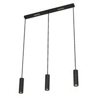 LEDVANCE DECOR Lampada a sospensione a tamburo LED, nera, 3 fiamme, GU10