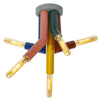 LEDVANCE DECOR Straw Lampada da soffitto, 5 luci, E27, multicolor