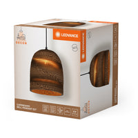 Lampada a sospensione LEDVANCE DECOR Decor Cardboard Ball Bell marrone, E27