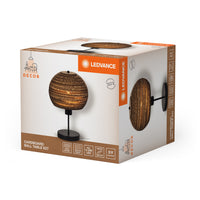 LEDVANCE DECOR Tischleuchte Decor Cardboard Ball braun, E27