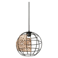 LEDVANCE DECOR Cage Globe Pendant Lampadario, Nero/Marrone, E27