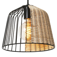 LEDVANCE DECOR Lampada a sospensione a gabbia a campana, nero/marrone, E27