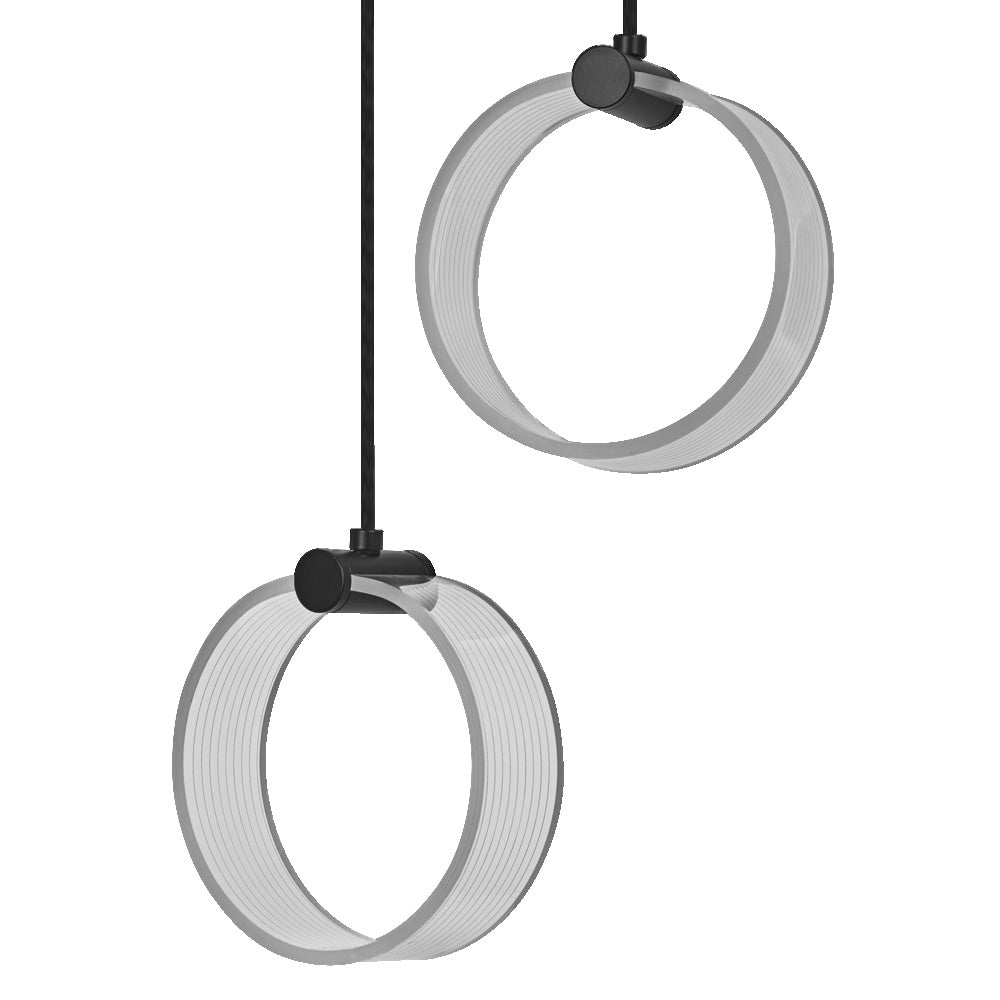 LEDVANCE DECOR Circle Pendelleuchte, 2 Pendel, 14W, Click CCT Black