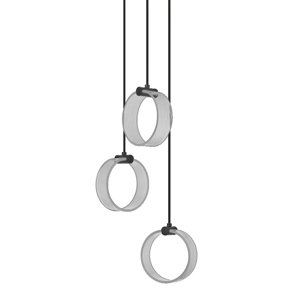 LEDVANCE DECOR Circle Pendant Lampadario, 3 pendenti, non lineare, 20W, Click CCT Nero