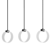 OSRAM DECOR Lampada a sospensione Circle, 3 pendenti, 20W, Click CCT Nero