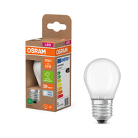 Lampadina LED mini a filamento OSRAM EEK A, E27, 4000K, bianco freddo