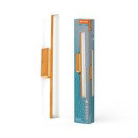 LEDVANCE Orbis Mirror Lampada da specchio, bagno, Click-CCT, 10W, 60cm, decorazione in legno, IP44