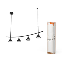 LEDVANCE DECOR Fuji Lampada a sospensione Linear 4er Lampadario 16W 930 Nero