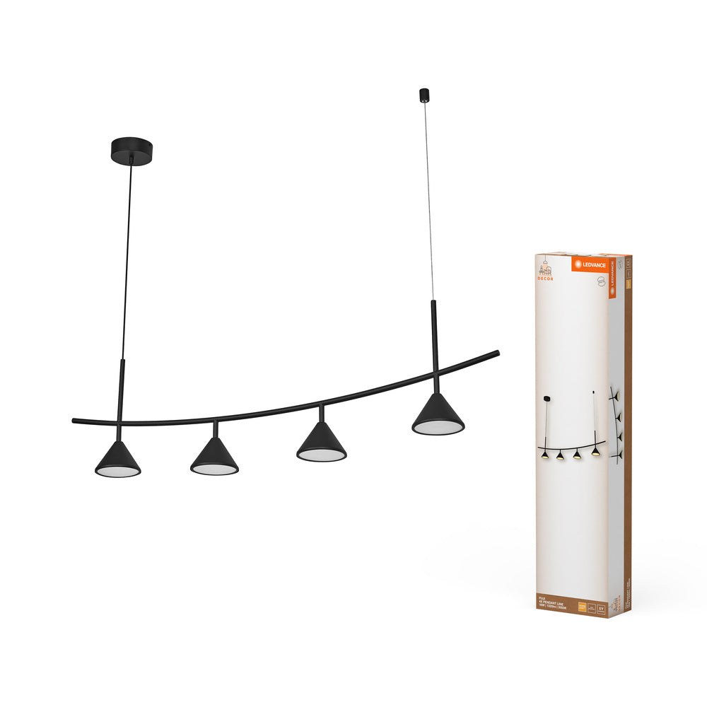 LEDVANCE DECOR Fuji Pendant Linear 4er Lampadario 16W 930 Black