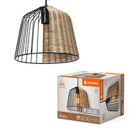 LEDVANCE DECOR Cage Bell Pendant Lampadario, Nero/Marrone, E27