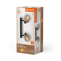 LEDVANCE DECOR Spot Firefly Lampada da soffitto nera, OSRAM lampadina inclusa, 2 x 2.8W, E14