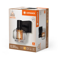 LEDVANCE DECOR Spot Firefly Lampada da parete nera, OSRAM lampadina inclusa, 1 x 2.8W, E14