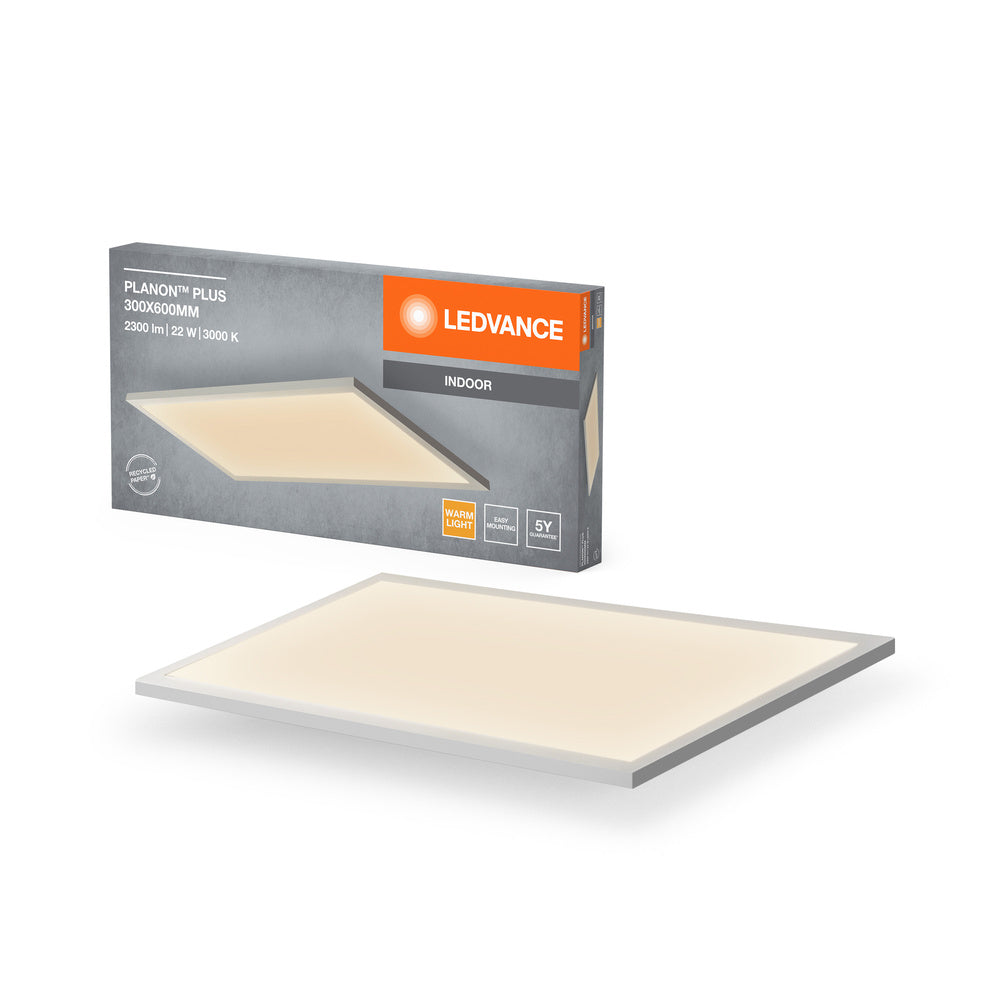 LEDVANCE Planon Plus Lampada da soffitto, 22W, 300x600mm, 3000K