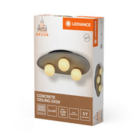 LEDVANCE DECOR Concrete Nest Ceiling Lampada da soffitto Grigia, 3-flammig, G9