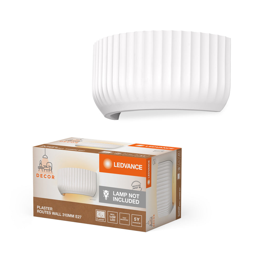 LEDVANCE DECOR Gesso Routes Lampada da parete Up 310 1XE27 Bianco