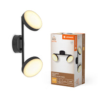 LEDVANCE DECOR Spot Moon Lampada da soffitto nera, 2 Spots, 10.5W