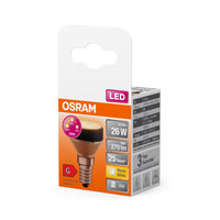 OSRAM LED FLAT LAMP Lampada LED ultra-compatta di design, dimmerabile in 3 fasi, 2700K, 3.5W, opaco, E14