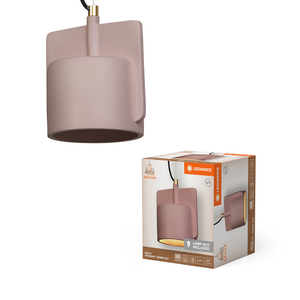 LEDVANCE DECOR Mold Pendant Lampadario 190MM 1XE27 Pink