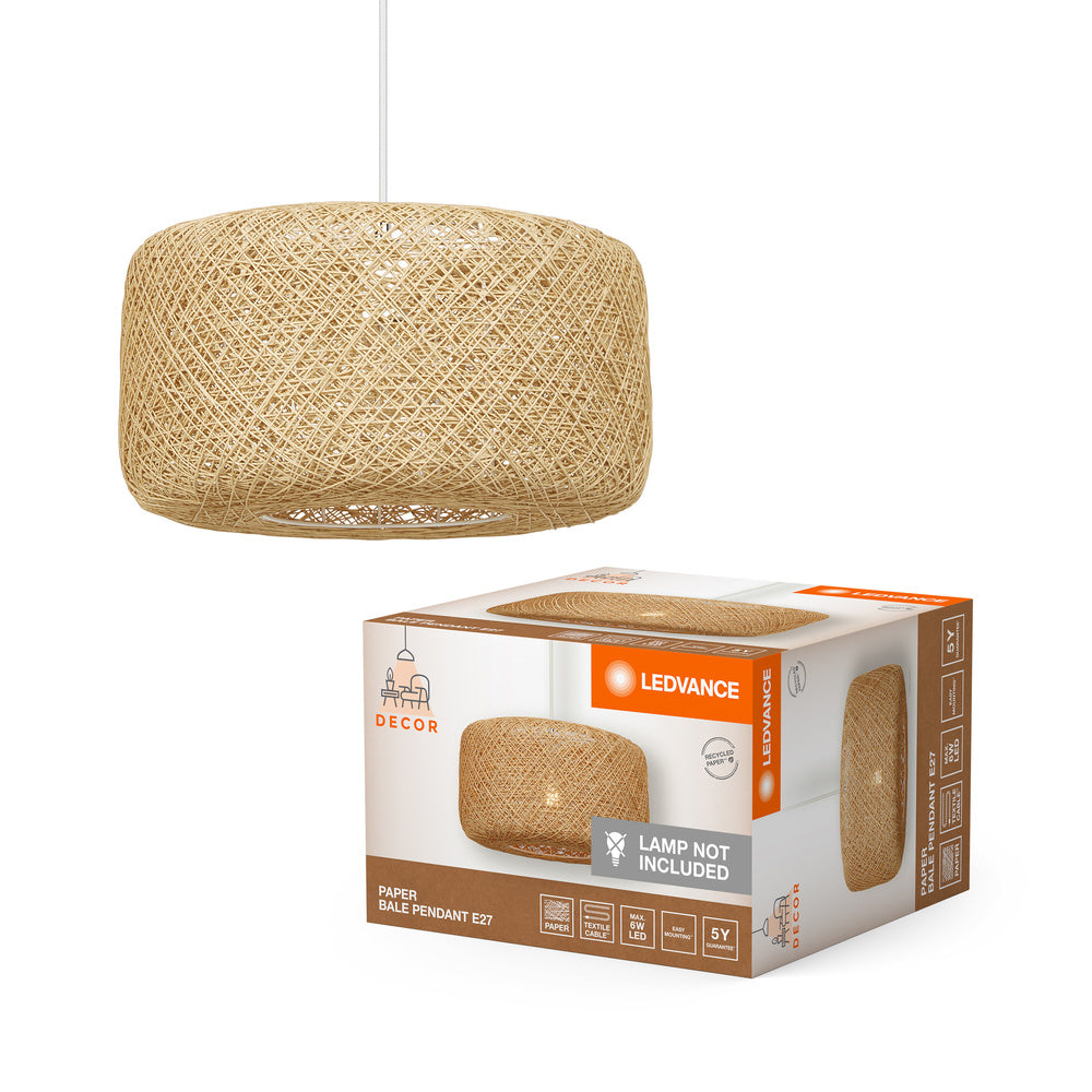 LEDVANCE DECOR Paper Bale Pendant Lampadario 1XE27 Beige