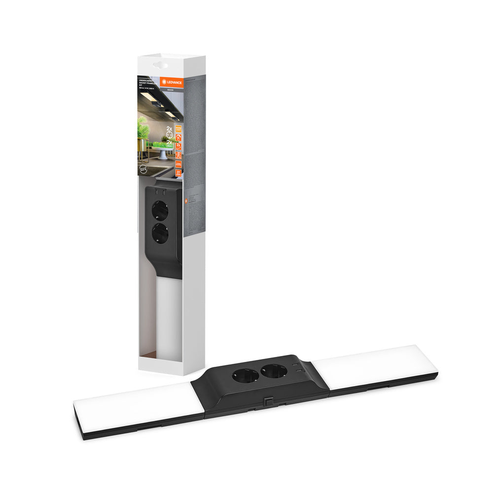 LEDVANCE SOTTOSOPRA SOCKET FRAMELESS Sottoluce 830 DIM USB Nero Kit, 500 lm, 3000 K, Warmweiß
