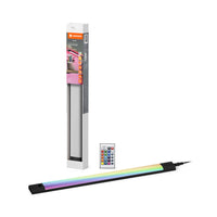 LEDVANCE LINEAR EDGE SENSOR Lampada da incasso RGBW 50cm RGBW DIM Nera con telecomando, 460 lm, 3000 K, Bianco caldo