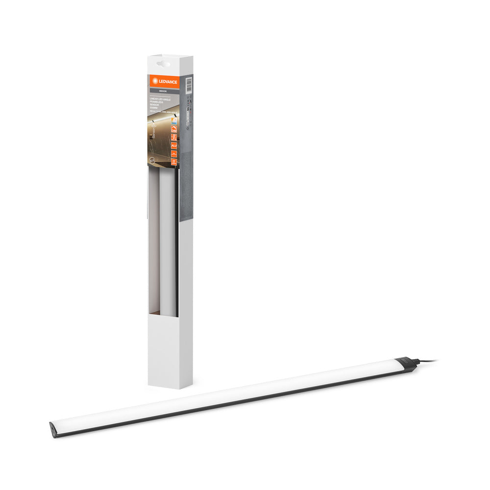 LEDVANCE LINEAR ANGLE FRAMELESS SENSOR Unterbauleuchte 55cm CCT DIM Black, 480 lm, 3000…4000…6500 K, Warmweiß|Kaltweiß|Tageslicht
