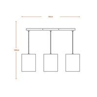 LEDVANCE DECOR Pendelleuchte Decor Cartone Cilindro braun, 3xE27