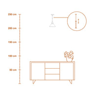 LEDVANCE DECOR Plaster Wood Gips Pendelleuchte, E27, 220 mm