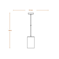 LEDVANCE DECOR Tubo in gesso Gips Pendelleuchte, E27, 140 mm