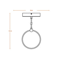 LEDVANCE DECOR Circle Pendant Lampadario, 3 pendenti, 8W, Click CCT Nero