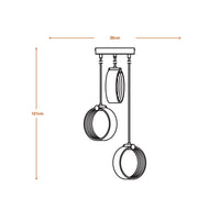 LEDVANCE DECOR Circle Pendant Lampadario, 3 pendenti, non lineare, 20W, Click CCT Nero
