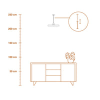 LEDVANCE DECOR Piastra a Sospensione E27 Lampadario in Legno Nero