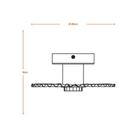LEDVANCE DECOR Plisse Ceiling Lampada da soffitto E27 Dark Grey