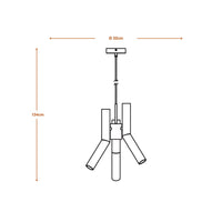 LEDVANCE DECOR Straw Lampada a sospensione, 3 luci, E27, multicolor