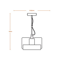 LEDVANCE DECOR Mould Lampadario a sospensione 225MM 1XE27 Grigio scuro