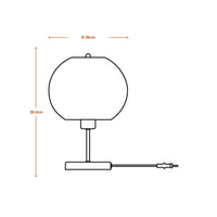 LEDVANCE DECOR Tischleuchte Decor Cardboard Ball braun, E27