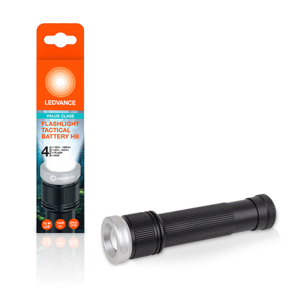 LEDVANCE FLASHLIGHT Tactical Ip65 Taschenlampe, 1400 lm, 6500 K, Kaltweiß