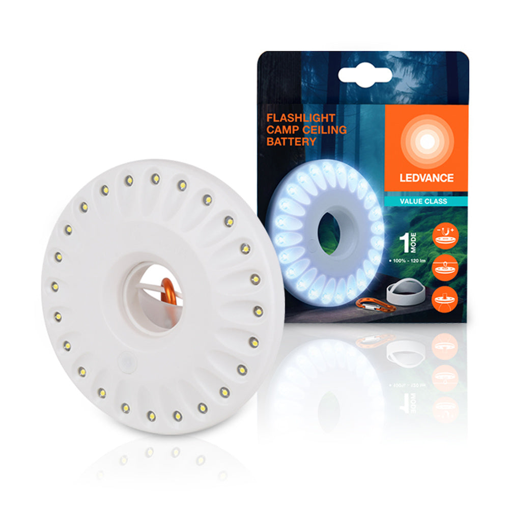 LEDVANCE TORCIA Lampada da campeggio, luce mobile, 120 lm, 6500 K, Bianco freddo