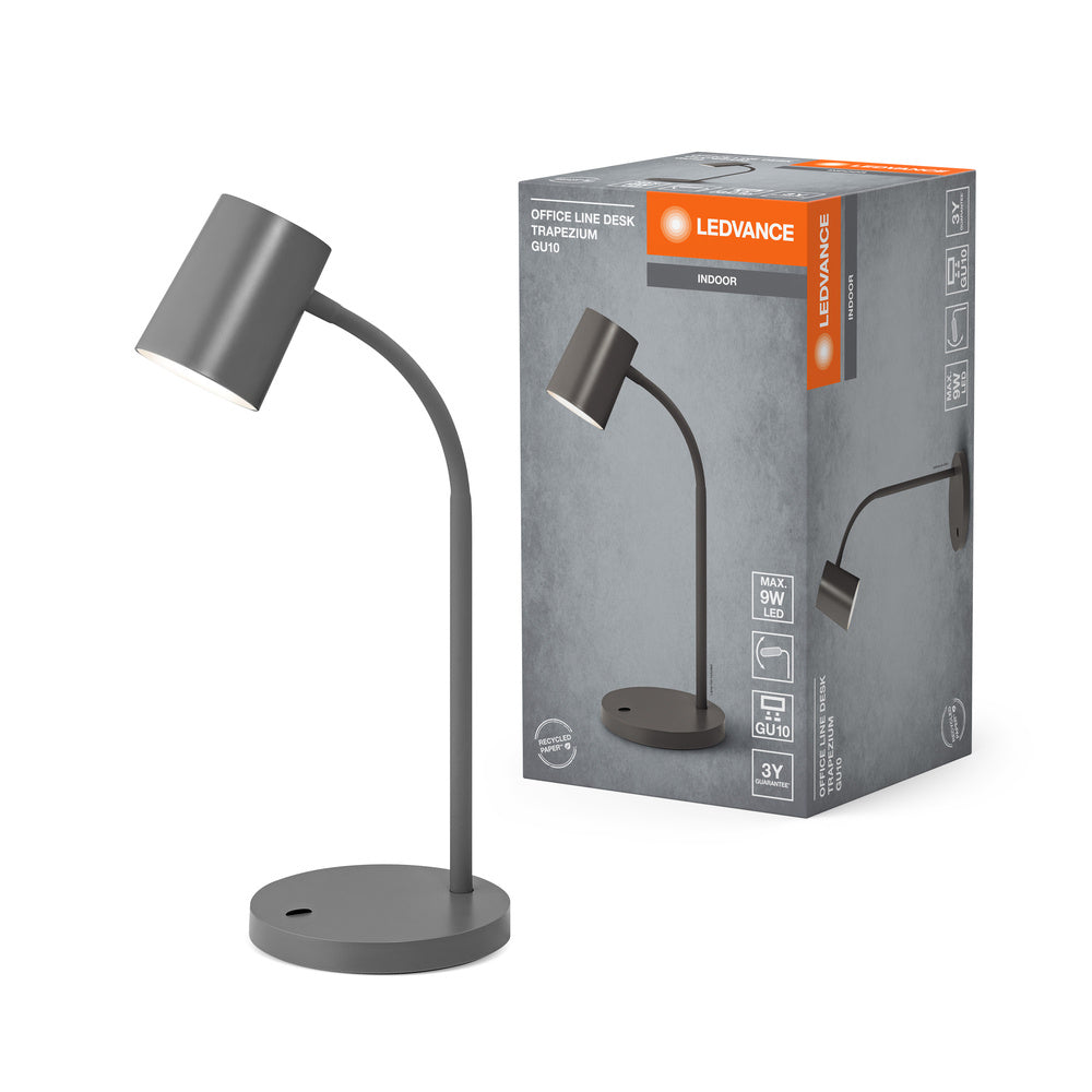 LEDVANCE OFFICE LINE Lampada da scrivania trapezoidale GU10 Grigia