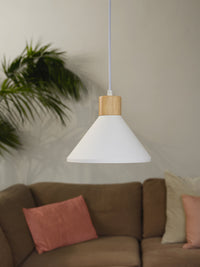 LEDVANCE DECOR Plaster Wood Gips Pendelleuchte, E27, 220 mm