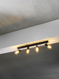 LEDVANCE DECOR Spot Firefly Lampada da soffitto nera, OSRAM lampadina inclusa, 4 x 2.8W, E14