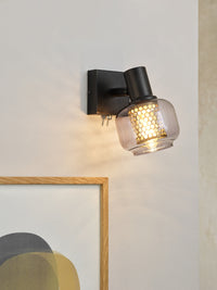 LEDVANCE DECOR Spot Firefly Wandleuchte, OSRAM Lampe inklusive, schwarz, 1 x 2.8W, E14