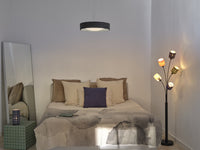 OSRAM DECOR Lampada a sospensione cilindro in feltro grigio scuro, 28W, 830mm