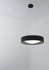 OSRAM DECOR Lampada a sospensione cilindro in feltro grigio scuro, 28W, 830mm